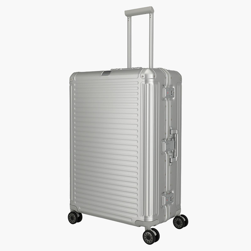 Travelite next aluminium resväska stor 77 cm i silver