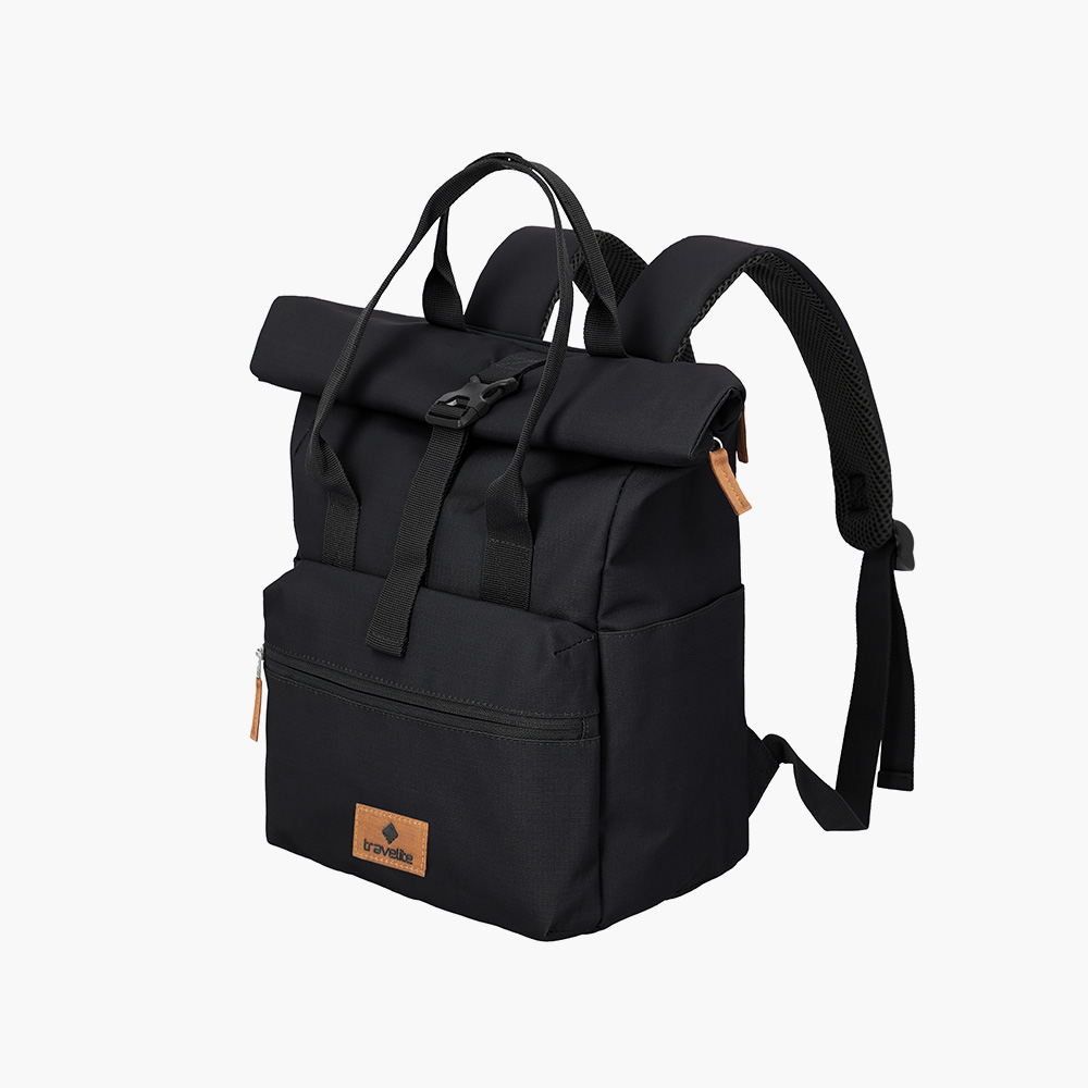 Travelite Basics Short handle rollup ryggsäck i svart