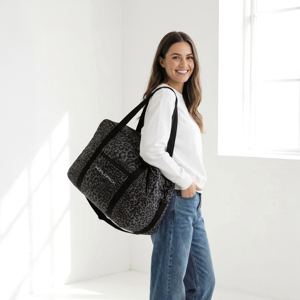 Worldpack stor foldbar rejsetaske med mønster