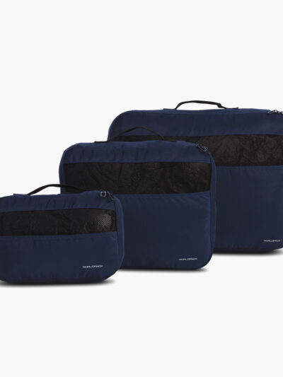 Worldpack packing cubes blå packpåsar 3 st